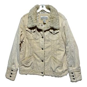 Women’s Vintage Y2K New York Classics Corduroy Trucker-Sherpa Jacket